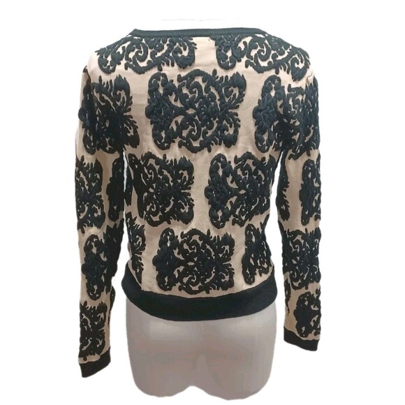 Double Zero Embroidered Knit Zip-up  Cardigan Sweater Women's Size Small - Picture 3 of 8